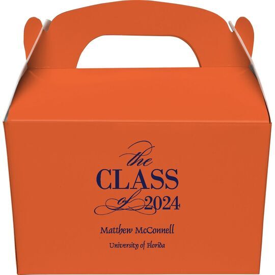 Classic Class of Graduation Gable Favor Boxes